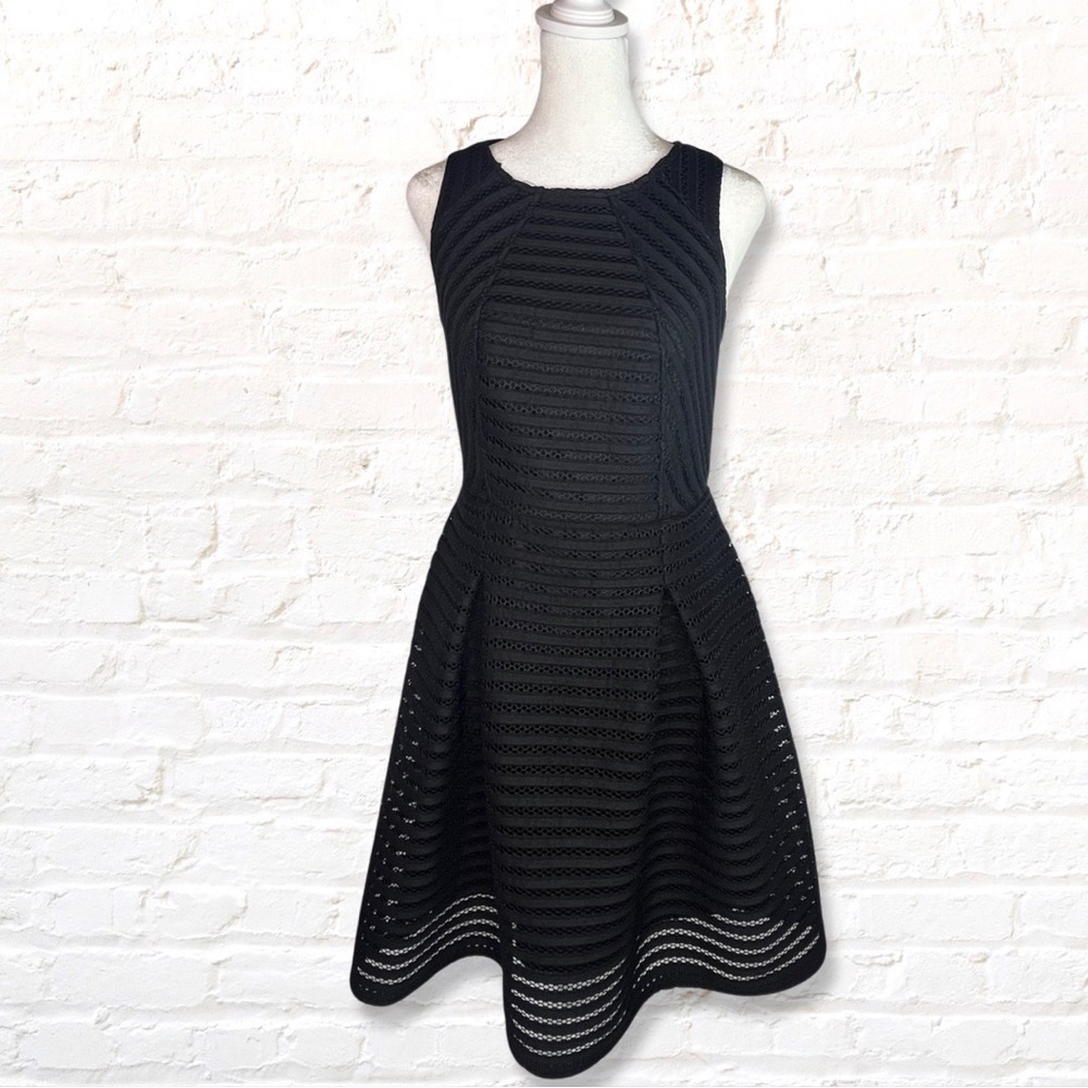 MOSSIMO Womens Eyelet Fit & Flare Dress Size S Black